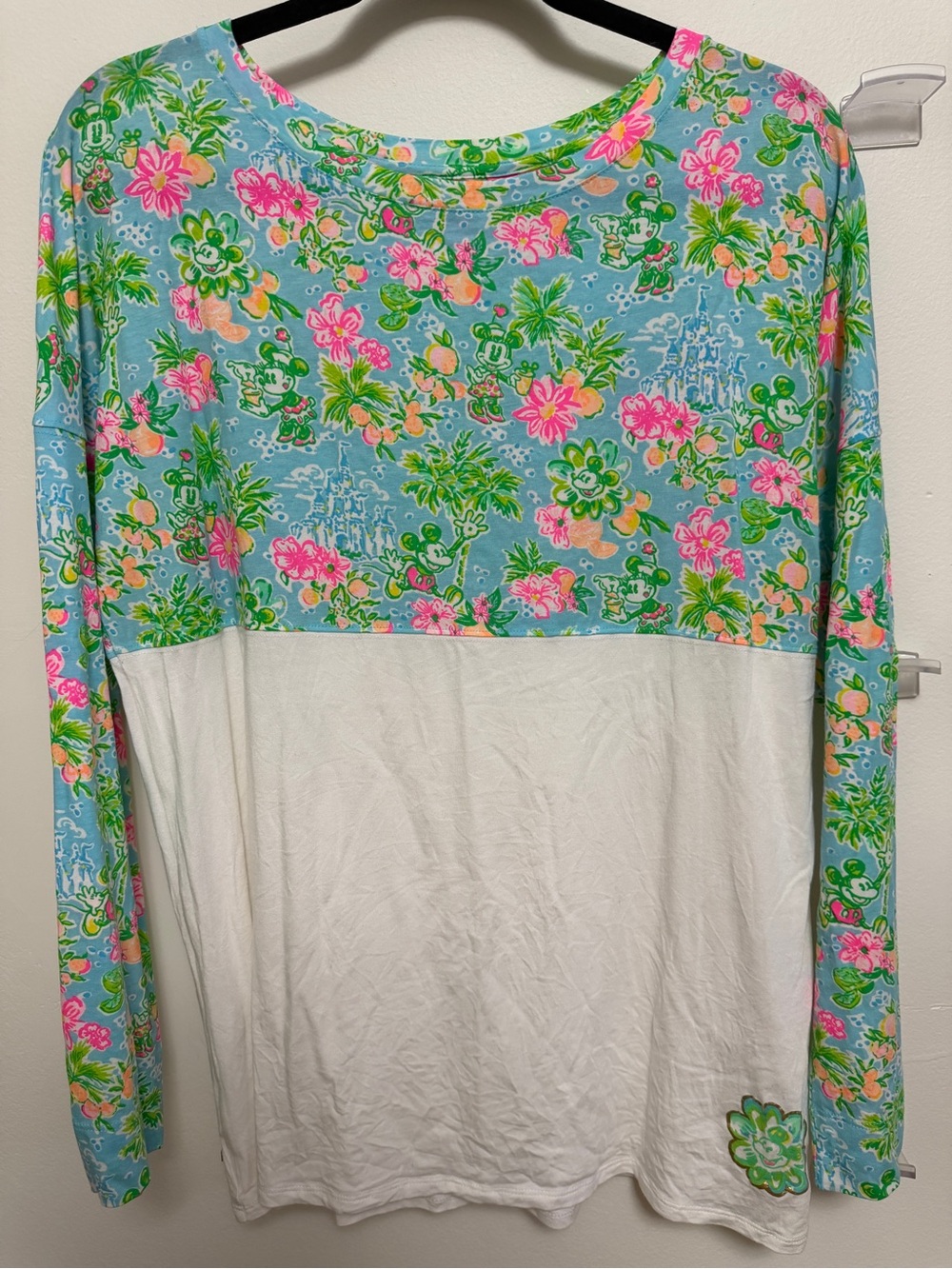 Disney x Lilly Pulitzer Finn Long Sleeve Top in Lilly Loves Disney (Blue Ibiza)
